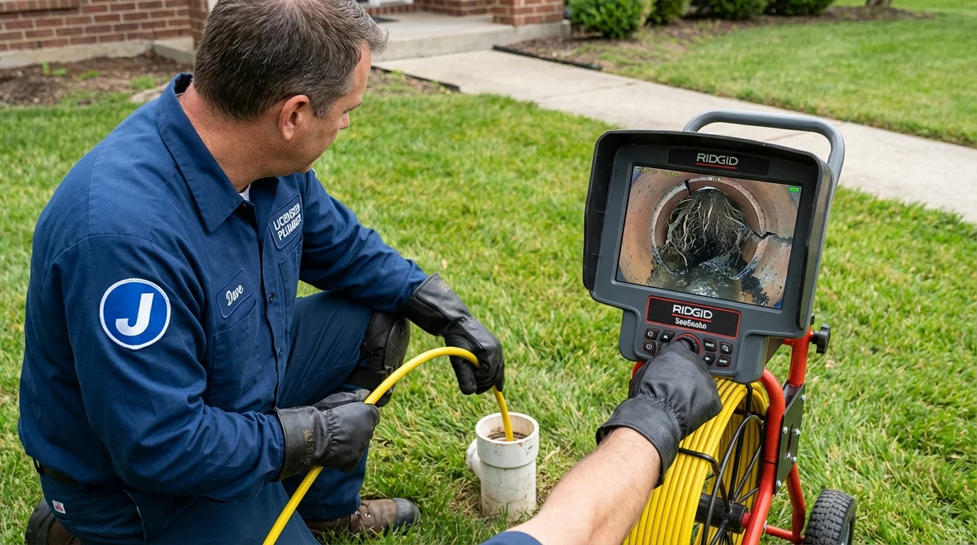 Sewer camera inspection being performed by Johns Plumbing LLC in Hebbronville